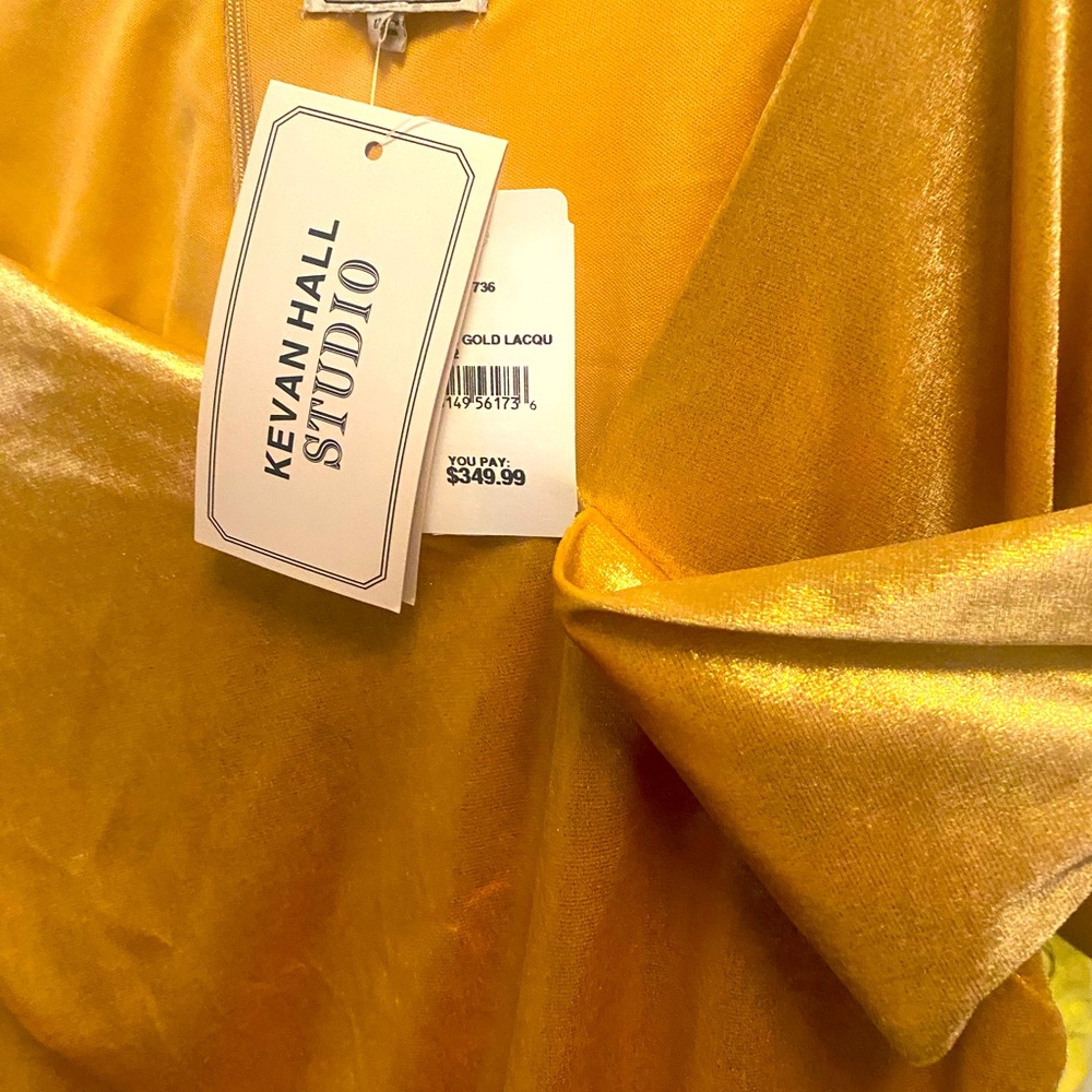 Kevan Hall Designer Gold Formal Dress